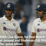 IND vs ENG Live Score, 1st Test Match: Yashasvi Jaiswal and Shubman Gill fifties lift India after quick blows